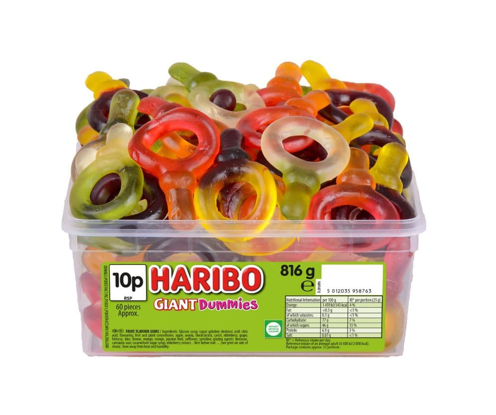 Haribo Tub Giant Dummies Tub (816g) – Pick and Mix Sweets